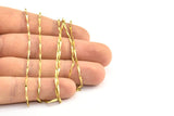 Brass Link Chain, 5M Raw Brass Bar Chain, Stick Chain, Link Chain (8.5x1.5mm) Z116