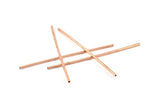 Copper Tube Beads, 12 Raw Copper Tube Beads (2x80mm) BRC230