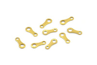 Brass Chain Connector, 100 Raw Brass Chain Connector Findings (9x3mm) Brs 186 A0236