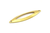 Marquise Middle Hole, 50 Raw Brass Marquise Middle Hole Charms With 2 Holes, Jewelry Findings (32x8mm) Brs 500 A0208