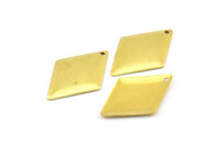 Brass Diamond Charm, 20 Raw Brass Diamond Charms,pendant,findings (24x16mm) Brs 24 A0167