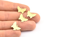 Brass Butterfly Charm, 50 Raw Brass Butterfly Stamping Blank Charms (15x12mm) Brs 524d A0468