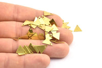 Tiny Brass Triangle Bulk, 1000 Raw Brass Triangle Charms, Tiny Necklace Findings (10x9mm) Brs 424 A0047