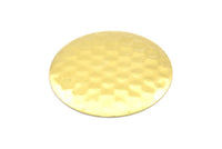 Brass Cambered Disc, 8 Raw Brass Round Discs (36mm) B0155