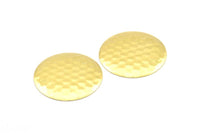 Brass Cambered Disc, 8 Raw Brass Round Discs (36mm) B0155