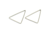 Silver Triangle Charm, 25 Silver Tone Open Triangle Ring Charms (20x26x0.9mm) D0086 Q0684