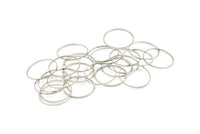 Silver Connector Rings - 20 Silver Tone Connector Rings (22mm) A0629 H1319