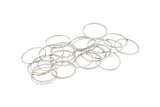 Silver Connector Rings - 20 Silver Tone Connector Rings (22mm) A0629 H1319