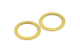 Earring Circle Finding, 25 Raw Brass Connector Rings  (17mm) Brs 290 A0185