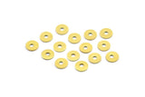 Middle Hole Connector, 250 Raw Brass Round Middle Hole Connector, Bead Caps, Jewelry Findings (4.5mm) Brs 83 A0437