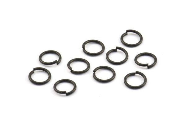 8mm Black Jump Ring, 100 Oxidized Brass Black Jump Rings (8x1mm) A0369 –  Yakutum Ltd.