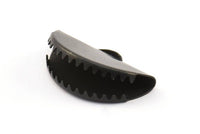 Black Ribbon Crimp, 12 Oxidized Brass Black Ribbon Crimp Ends With 1 Loop, Findings (25x12mm) D0404 S112