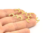 Earring Brass Connector, 25 Raw Brass Connectors, Findings (26x10mm) Brs 1993 A0659