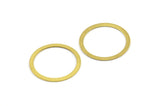 Circle Brass Connector, 200 Raw Brass Connector Circle Rings (19mm) Brs 448 A0186