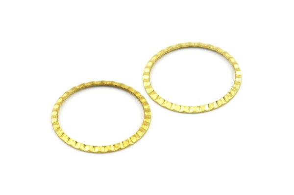 Round Choker Finding, 100 Raw Brass Round Charms, Pendants, Findings (22mm)  Brs 662 A0192