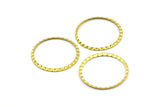 Round Chic Ring, 20 Raw Brass Rings (25mm)  Brs 661 A0193