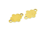 Brass Cloud Connector, 40 Raw Brass Cloudy Tags, Connectors (18x12mm) Brs 1024 A0251