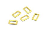 Brass Rectangle Connector, 50 Raw Brass Rectangle Connector Findings (10x6mm)  Brs 3090 L012