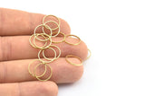 12mm Brass Rings, 50 Raw Brass Rings, Connectors (12mm) A0625