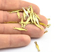 Brass Diamond Connector, 250 Raw Brass Diamond Connectors, Charms, Pendants, Findings (18x3mm) Brs 530 A0304