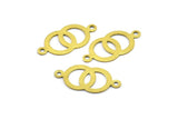 Brass Round Charm, 100 Raw Brass Connector Charms, Pendant, Findings (21x10mm)  Brs 458 A0169
