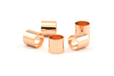 Rose Gold Tube Bead, 50 Rose Gold Plated Brass Tube Beads (5x5mm) Bs 1460 Q0398