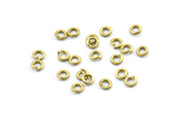 Brass Circle Connector, 500 Raw Brass Circle Connectors, Rings, Findings (3x0.7mm) BS 2075