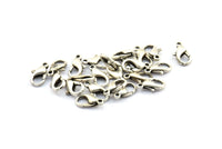 Antique Silver Parrot Clasp, 25 Antique Silver Plated Brass Lobster Claw Clasps  (12x6mm) bh502 A0399 H0517