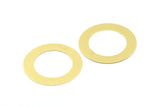 Raw Brass Circle, 10 Raw Brass Circle Stamping Tags, Findings Without Hole (38x6.5x0.40mm) D0260