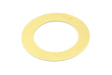 Raw Brass Circle, 10 Raw Brass Circle Stamping Tags, Findings Without Hole (38x6.5x0.40mm) D0260