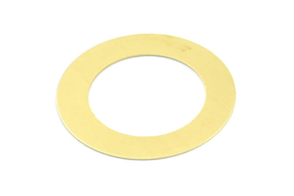 Raw Brass Circle, 10 Raw Brass Circle Stamping Tags, Findings Without Hole (38x6.5x0.40mm) D0260