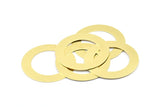 Raw Brass Circle, 10 Raw Brass Circle Stamping Tags, Findings Without Hole (38x6.5x0.40mm) D0260