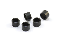 Industrial Spacer Bead, 25 Oxidized Brass Black Industrial Tubes, Spacer Beads, Findings (7x4.5mm) BS 1800 S680
