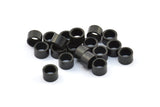Industrial Spacer Bead, 25 Oxidized Brass Black Industrial Tubes, Spacer Beads, Findings (7x4.5mm) BS 1800 S680