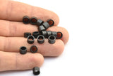 Industrial Spacer Bead, 25 Oxidized Brass Black Industrial Tubes, Spacer Beads, Findings (7x4.5mm) BS 1800 S680