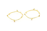 Circle Geometric Pendant, 2 Raw Brass Textured Circle Geometric Pendant With 1 Loop, Earrings, Findings (52x1.9mm) BS 1954