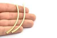 24 Raw Brass Curved Tubes (3x80mm) Bs 1407
