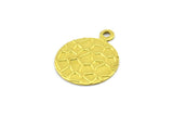 Brass Round Charm, 20 Raw Brass Round Charms, Pendant,findings (13mm) Brs 129 A0521