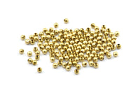 500 Raw Brass Spacer Ball Beads, Crimp Beads (3mm, Hole Size 1.2mm ) Bs 1088--n0569