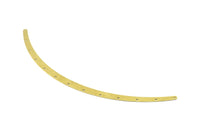 Brass Choker Findings - 5 Raw Brass Collar Findings With 13 Holes (160mm) Brs 893 D0112--c088