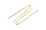 Brass Hair Pin, 30 Raw Brass Hair Pins, Findings (60mm) A0145