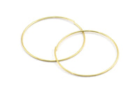 Tel Kulak Küpeleri, 24 Ham Pirinç Tel Küpe, Küpe Bulguları (40x1mm) E120