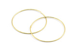 Tel Kulak Küpeleri, 24 Ham Pirinç Tel Küpe, Küpe Bulguları (40x1mm) E120