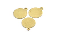 Brass Cabochon Tag, 24 Raw Brass Cabochon Tags With 1 Loop, Stamping Tags (14.5x12x1mm) BS 2062