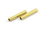 Brass Tube Bead, 12 Raw Brass Tube Beads (5x30mm) BS 2296