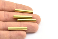 Brass Tube Bead, 12 Raw Brass Tube Beads (5x30mm) BS 2296