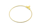 40mm Earring Hoops, 24 Raw Brass Earring Wires  (40x43.5mm) BS 2338