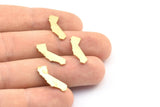 Brass California Blank, 24 Raw Brass California State Blanks, Findings (16x15x1mm) E058