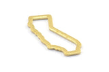 Brass California Charm, 48 Raw Brass California State Charms, Findings (19x16x1mm) E059