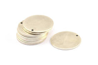 Round Personalized Blank, 3 Antique Silver Plated Brass Stamping Blanks With 1 Hole, Tags (28.5x1mm) b0107 H0499